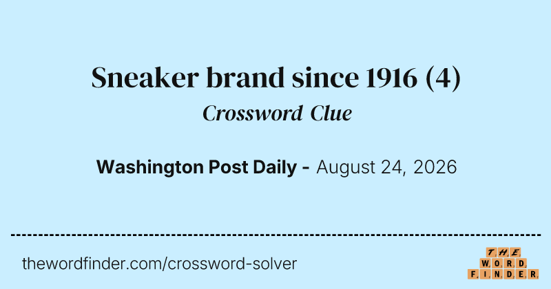 Sneaker brand since 1916 crossword clue image