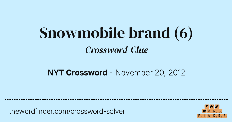 Snowmobile brand crossword clue image