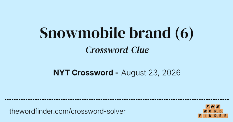 Snowmobile brand crossword clue image
