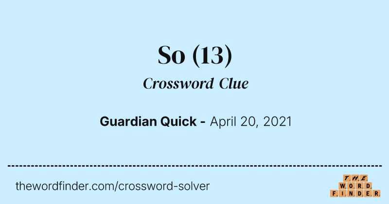 So crossword clue image