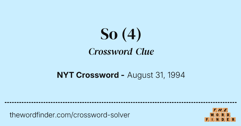 So crossword clue image