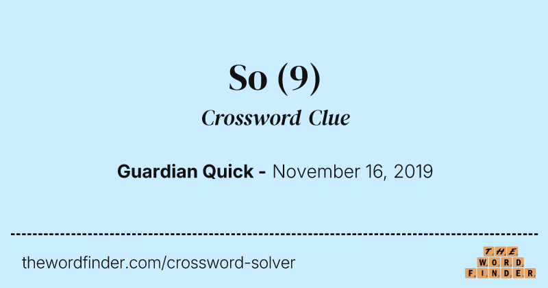 So crossword clue image