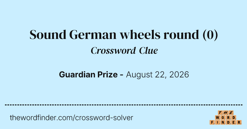Sound German wheels round crossword clue image