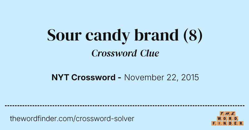 Sour candy brand crossword clue image
