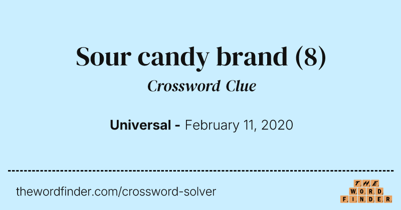 Sour candy brand crossword clue image