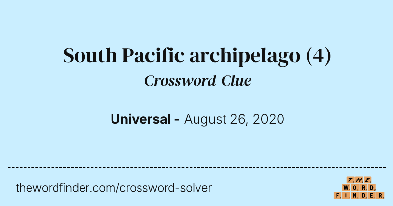 South Pacific archipelago crossword clue image