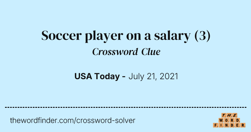 Soccer player on a salary crossword clue image