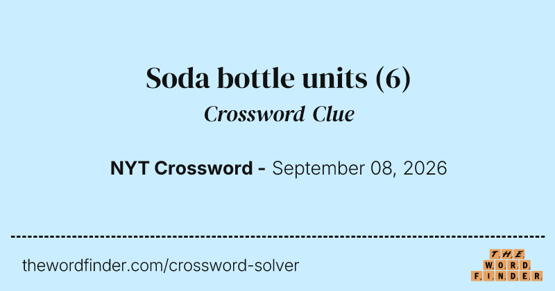 Soda bottle units crossword clue image