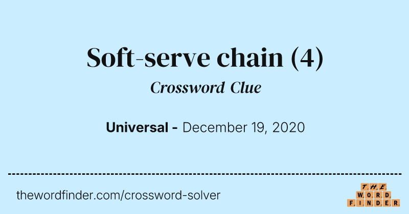 Soft-serve chain crossword clue image