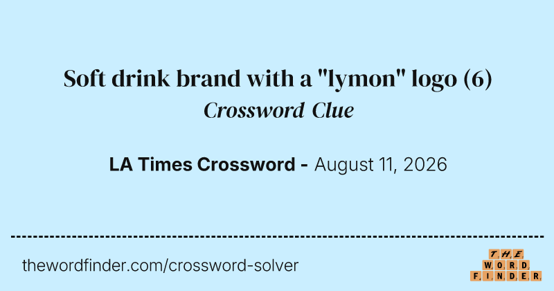 Soft drink brand with a "lymon" logo crossword clue image