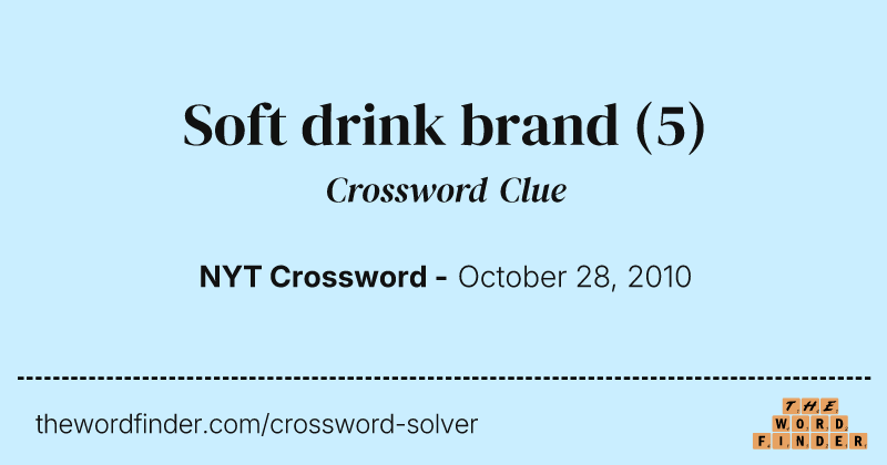 Soft drink brand crossword clue image