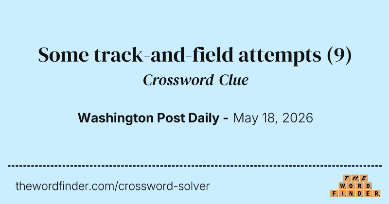 Some track-and-field attempts crossword clue image