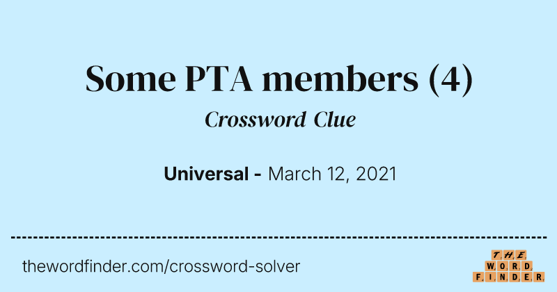 Some PTA members crossword clue image