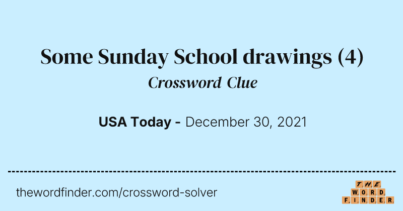 Some Sunday School drawings crossword clue image