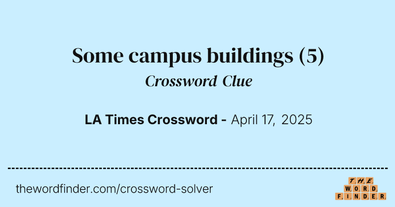 Some campus buildings crossword clue image