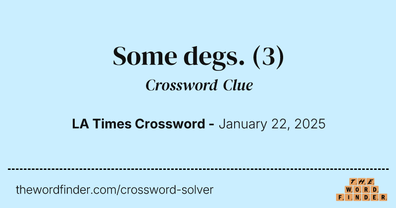 Some degs. crossword clue image