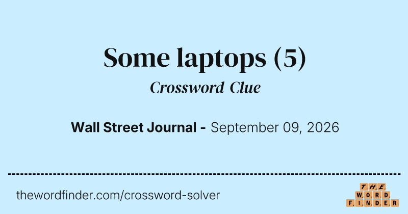 Some laptops crossword clue image