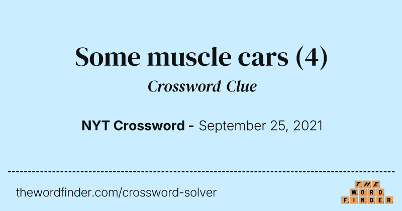 Some muscle cars crossword clue image