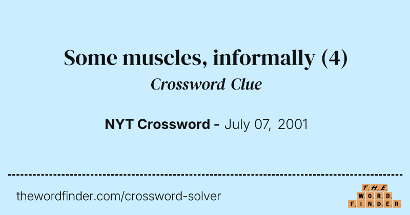 Some muscles, informally crossword clue image