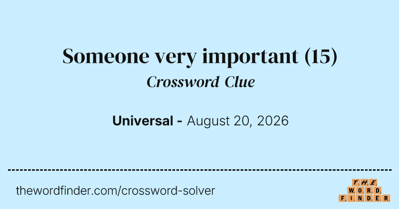 Someone very important crossword clue image