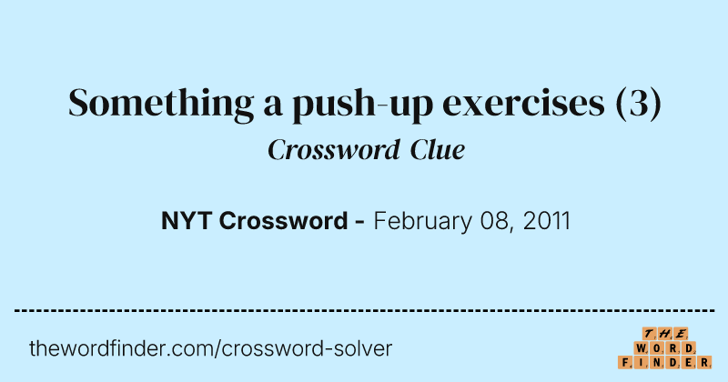 Something a push-up exercises crossword clue image