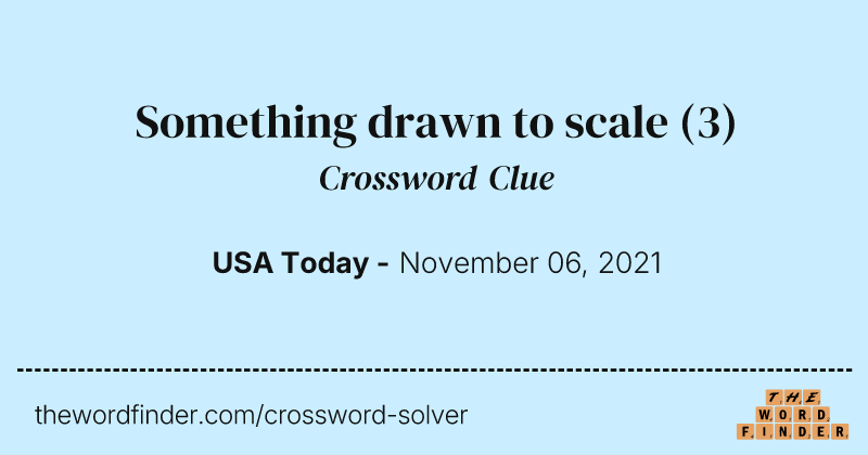Something drawn to scale crossword clue image