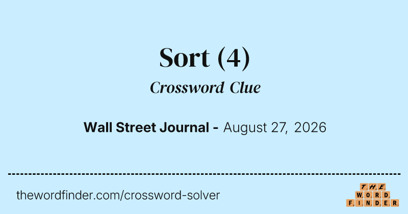 Sort crossword clue image