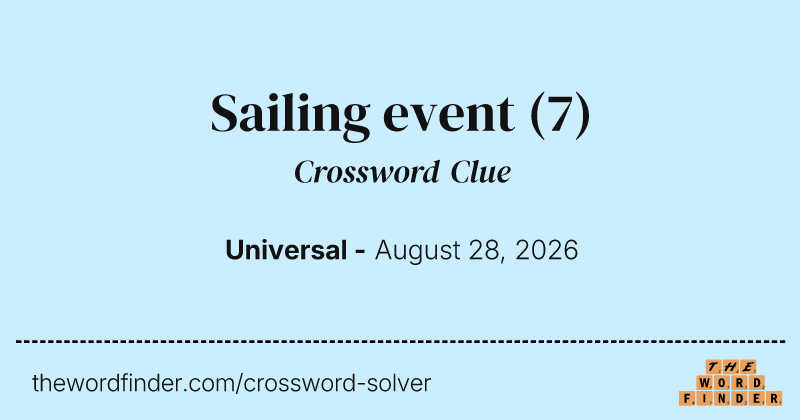 Sailing event crossword clue image