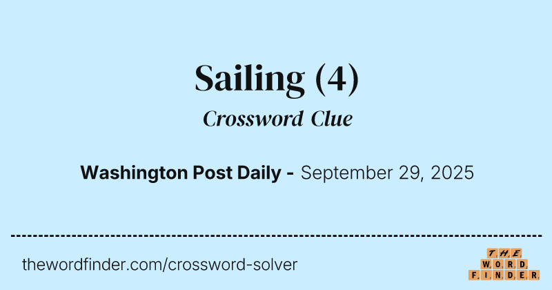 Sailing crossword clue image