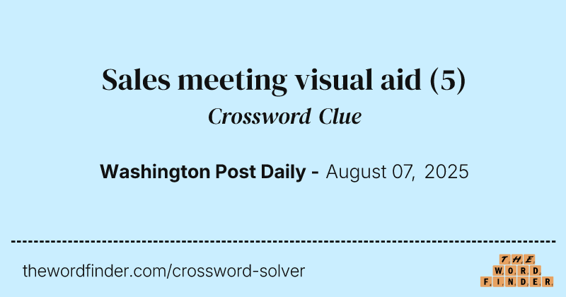 Sales meeting visual aid crossword clue image