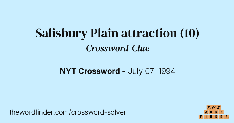 Salisbury Plain attraction crossword clue image
