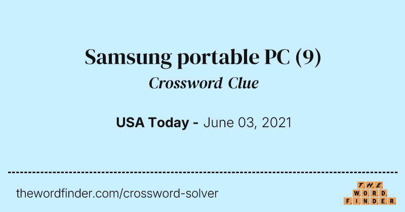 Samsung portable PC crossword clue image