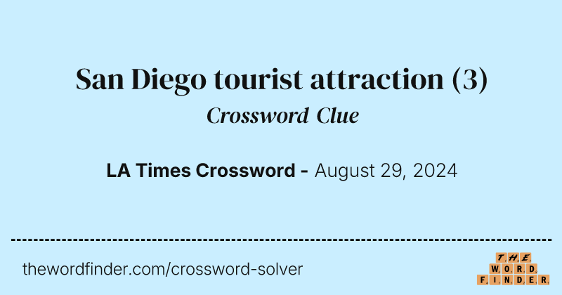 San Diego tourist attraction crossword clue image