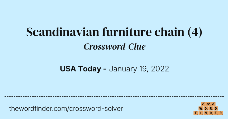 Scandinavian furniture chain crossword clue image