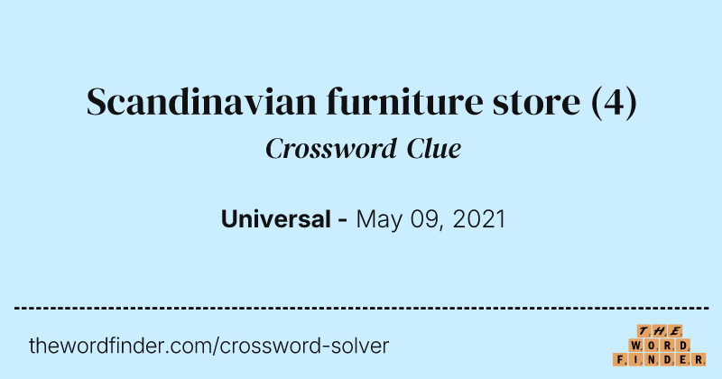 Scandinavian furniture store crossword clue image