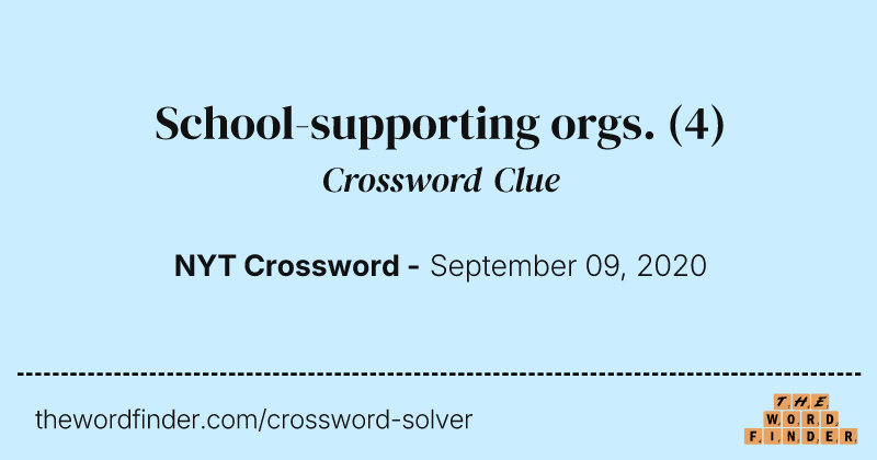 School-supporting orgs. crossword clue image