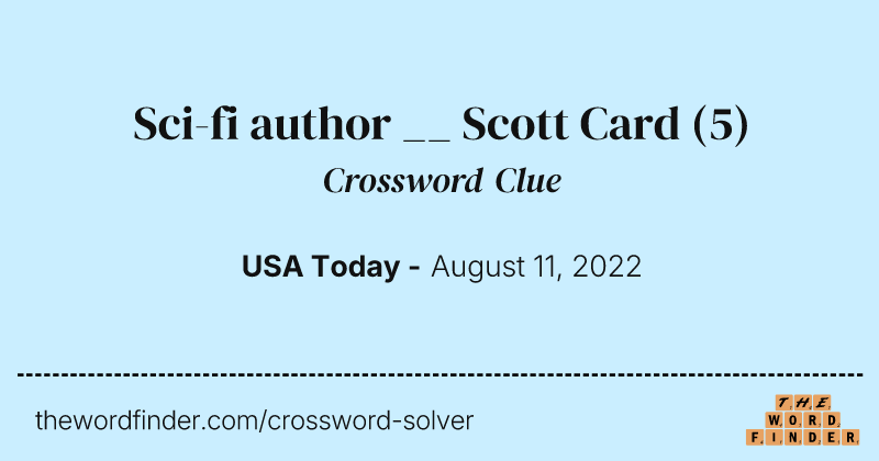 Sci-fi author __ Scott Card crossword clue image