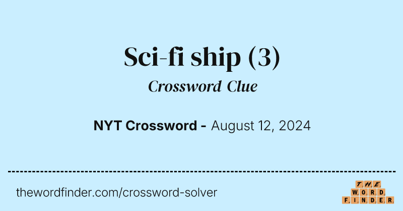 Sci-fi ship crossword clue image