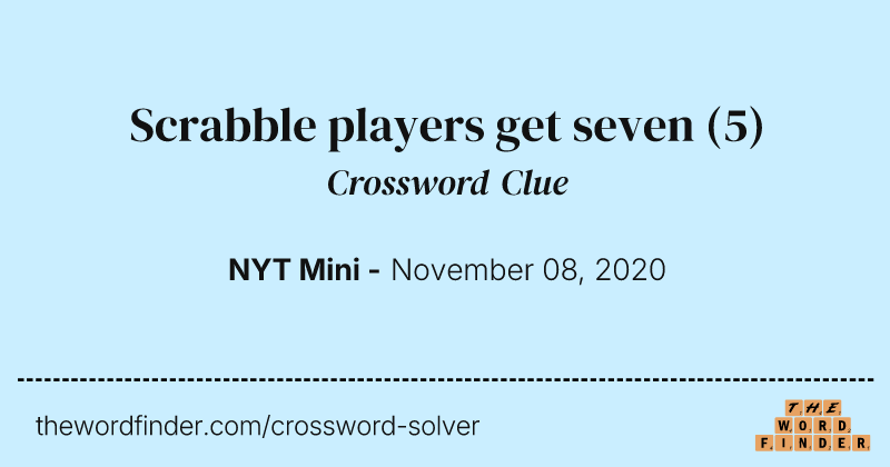 Scrabble players get seven crossword clue image