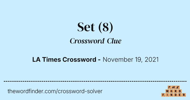 Set crossword clue image