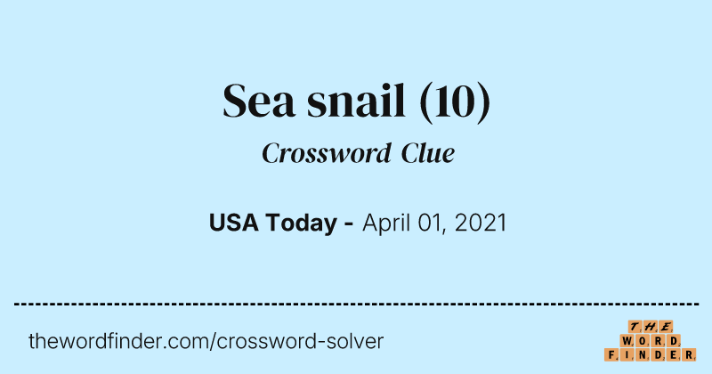 Sea snail crossword clue image