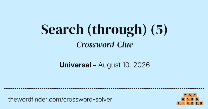 Search (through) crossword clue image