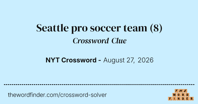 Seattle pro soccer team crossword clue image