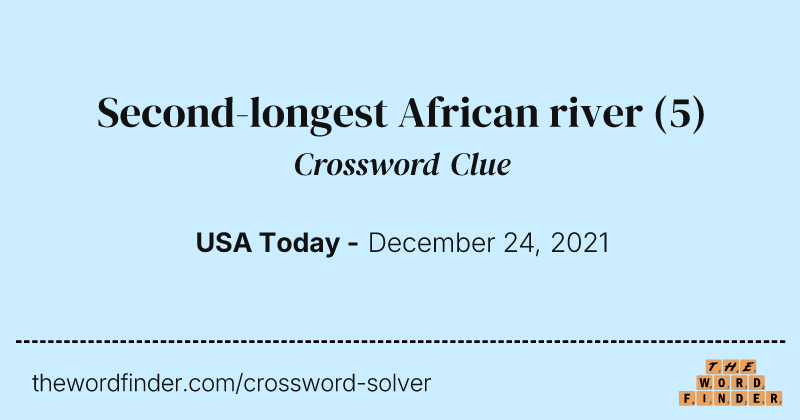 Second-longest African river crossword clue image