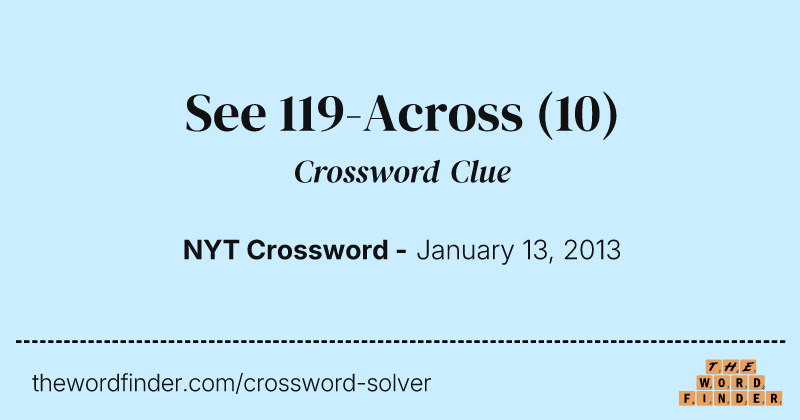 See 119-Across crossword clue image