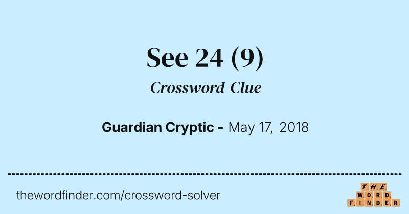 See 24 crossword clue image