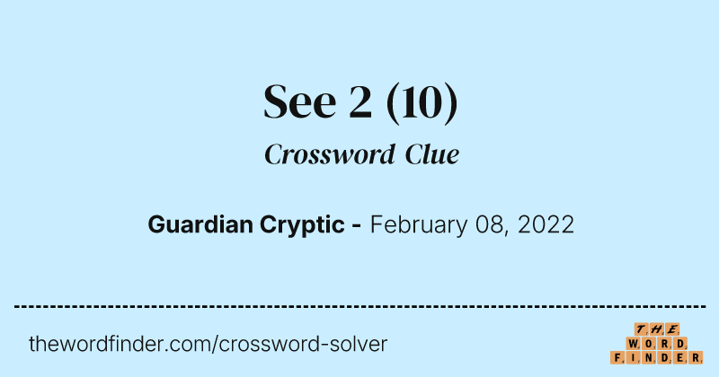 See 2 crossword clue image