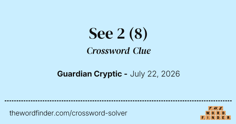 See 2 crossword clue image