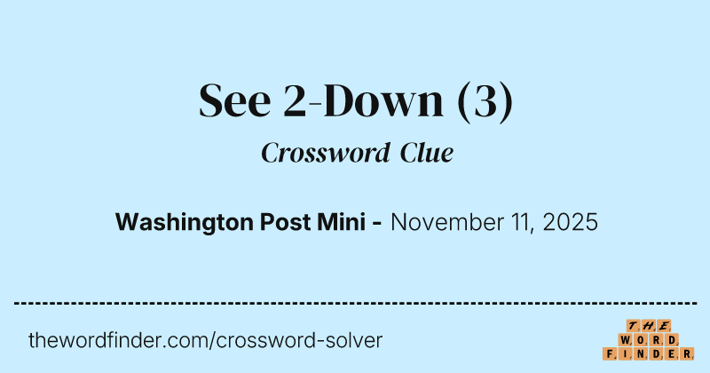 See 2-Down crossword clue image