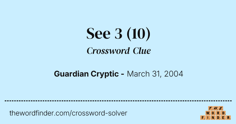 See 3 crossword clue image